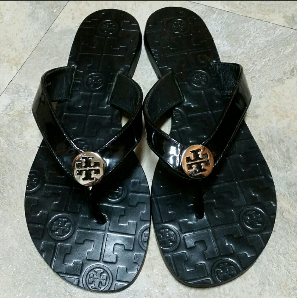 ✴NEW✴Leather Tory Burch Thora Black Sandals